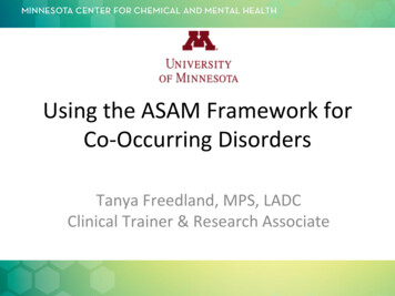 Assessment Using The ASAM Dimensions