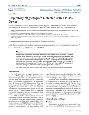 Research Paper Respiratory Magnetogram Detected With A MEMS Device