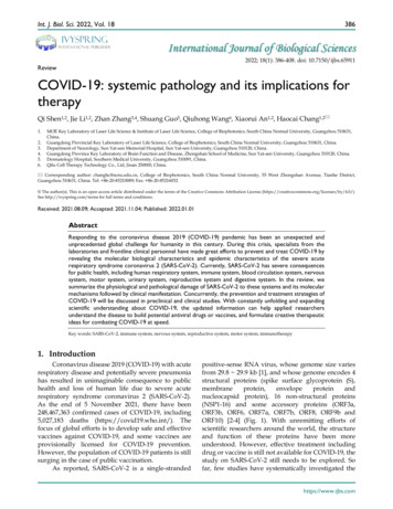 Review COVID-19: Systemic Pathology And Its Implications .