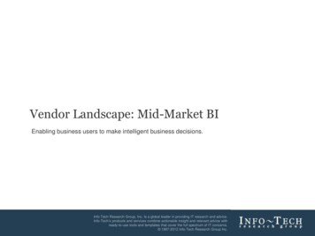 Vendor Landscape: Mid-Market BI - Sas 