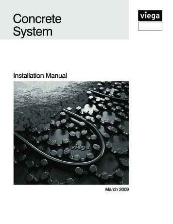 Installation Manual - Concrete System