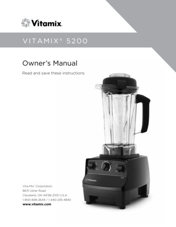 VITAMIX 5200 Owner’s Manual