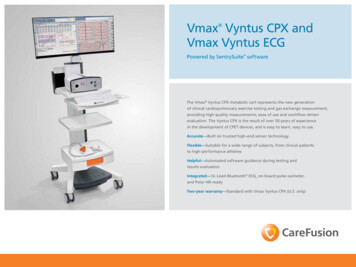 Vmax Vyntus CPX And Vmax Vyntus ECG - Sword Medical