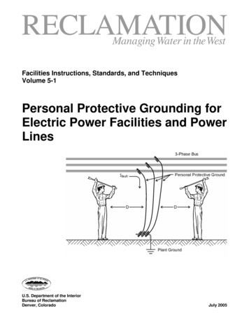 Personal Protective Grounding For Electric Power .