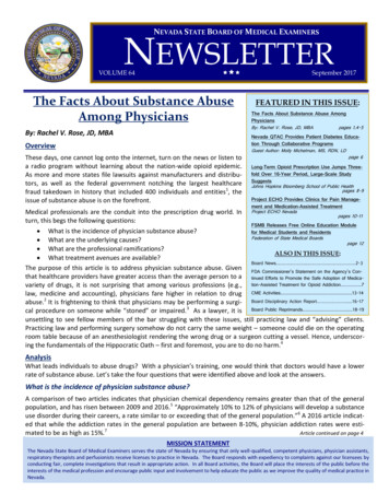 NEVADA STATE BOARD OF MEDICAL EXAMINERS NEWSLETTER