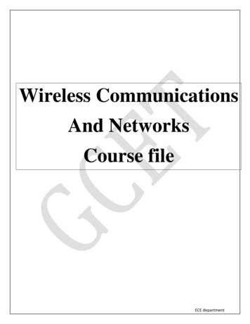 Wireless Communications And Networks Course File
