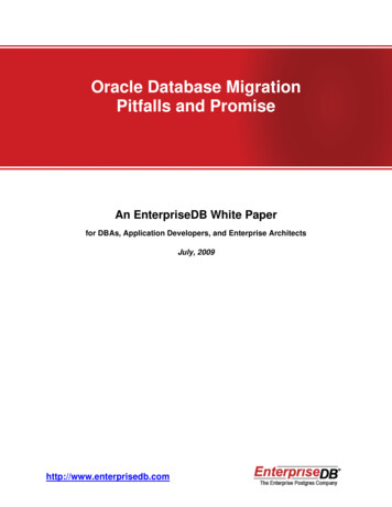 Oracle Database Migration Pitfalls And Promise - EnterpriseDB