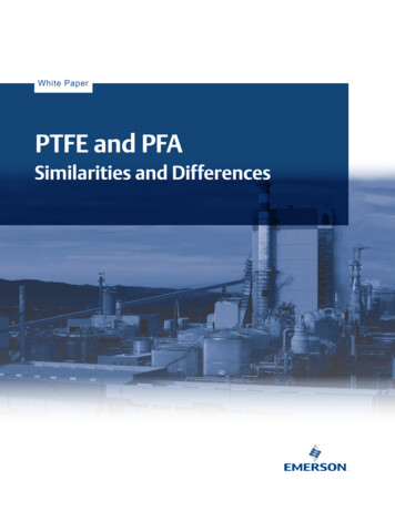 PTFE And PFA - Emerson Electric