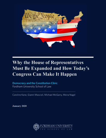Why The House Of Representatives Must Be Expanded And 