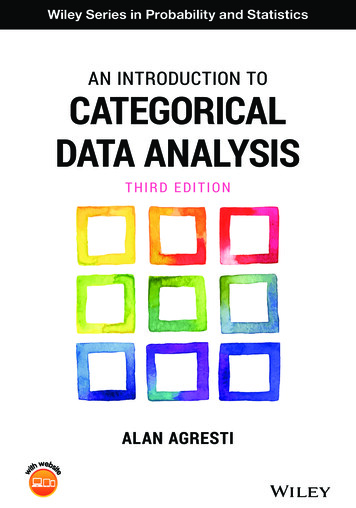An Introduction To Categorical Data Analysis