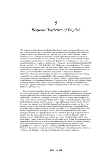 Regional Varieties Of English - Stanford University