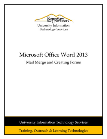 Microsoft Office Word 2013 - Apps.kennesaw.edu