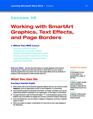 Working With SmartArt Graphics, Text Effects, And Page Borders