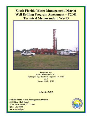 South Florida Water Managment District Well Drilling Program Assessment .
