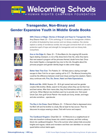 WS Diverse Middle Grade Books Transgender, Non-Binary .