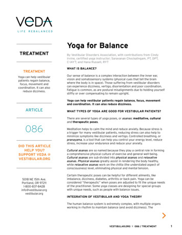 Yoga For Balance - VeDA
