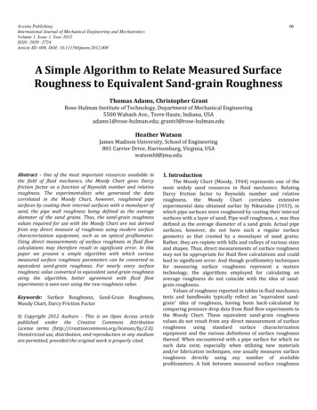 A Simple Algorithm To Relate Measured Surface Roughness To .