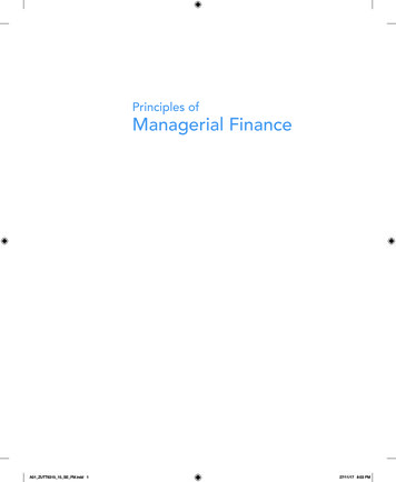 Principles Of Managerial Finance - Pearson Higher Ed
