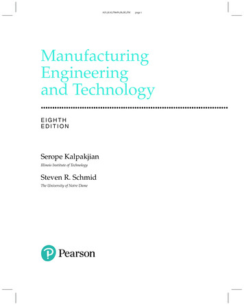 Manufacturing Engineering And Technology