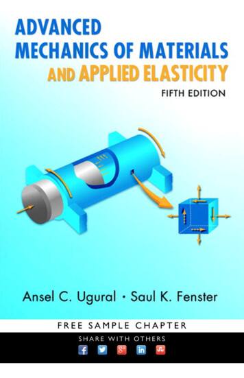Advanced Mechanics Of Materials And Elasticity