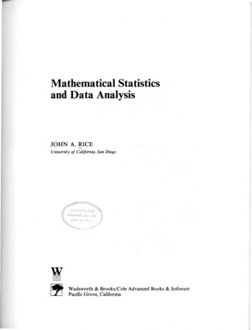 Mathematical Statistics And Data Analysis - GBV