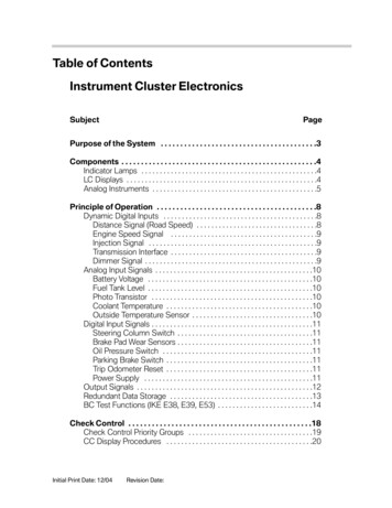 02b Instrument Cluster Electronics - Internet Archive
