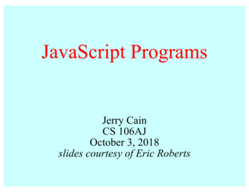 JavaScript Programs - Stanford University