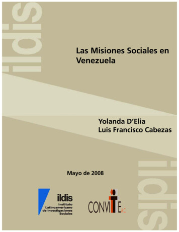 Las Misiones Sociales En Venezuela