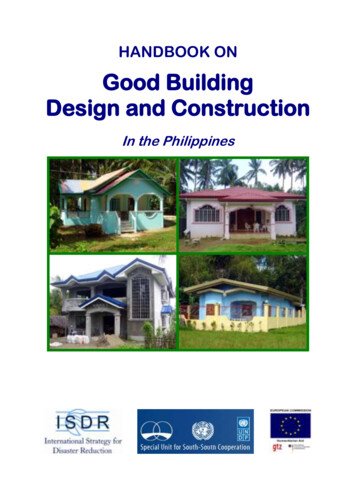 Handbook On Good Building, Design And Construction In The .
