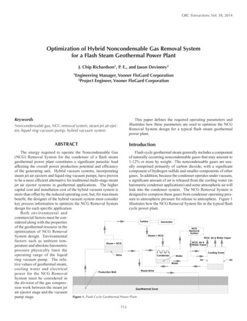 Optimization Of Hybrid Noncondensable Gas Removal System .