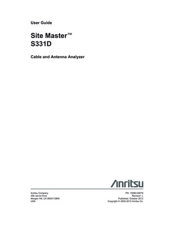 Site Master S331D - Dl.cdn-anritsu 