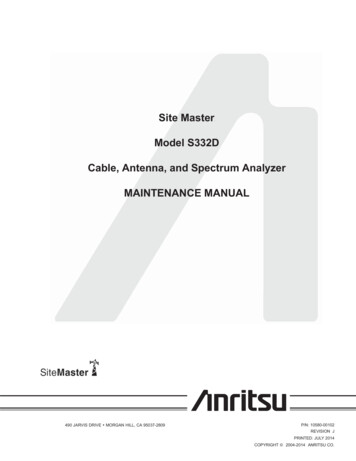 S332D Site Master Maintenance Manual - Dl.cdn-anritsu 