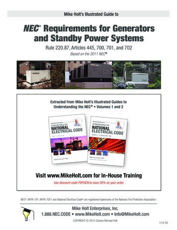 NEC Requirements For Generators And Standby Power Systems