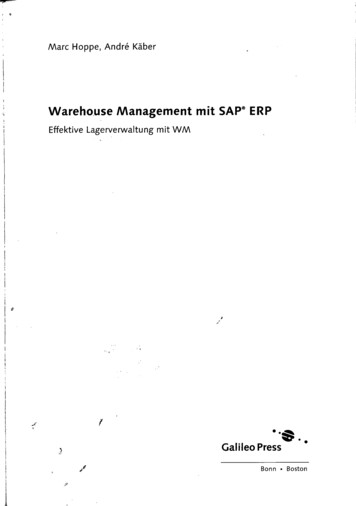 Warehouse Management Mit SAP ERP - HTW Berlin