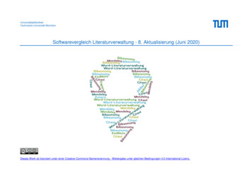 Softwarevergleich Literaturverwaltung - 8. Aktualisierung .