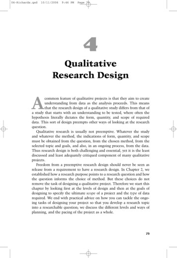 Qualitative Research Design - SAGE Pub