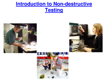 Introduction To Non-destructive Testing