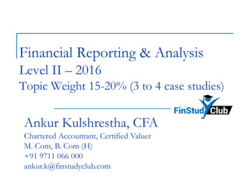 Financial Reporting & Analysis - ApnaCourse