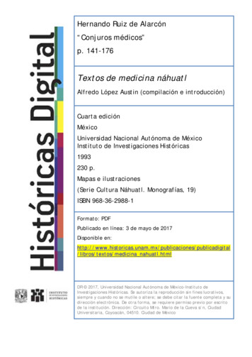Textos De Medicina Náhuatl - UNAM