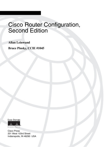 Cisco Router Conﬁguration, Second Edition