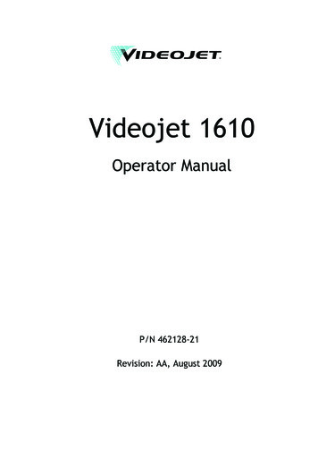 361868 Videojet 1210 1510 Operator Manual