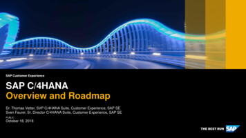 SAP C/4HANA Overview And Roadmap