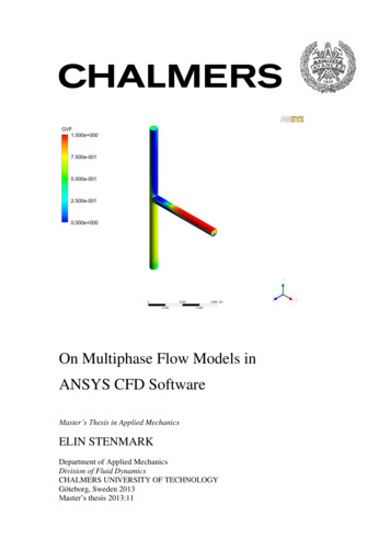 On Multiphase Flow Models In ANSYS CFD Software