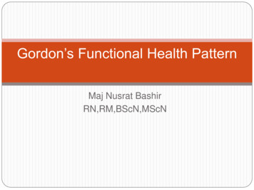 Gordon’s Functional Health Pattern