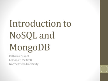 Introduction To NoSQL And MongoDB