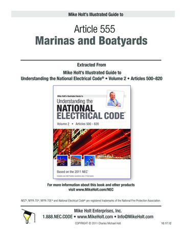Article 555 Marinas And Boatyards - Mike Holt