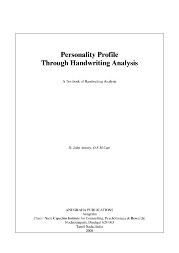 Personality Profile Through Handwriting Analysis