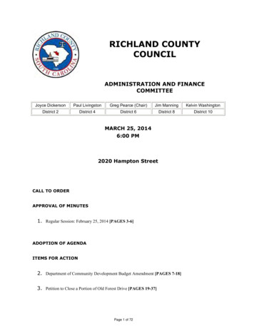 RICHLAND COUNTY COUNCIL