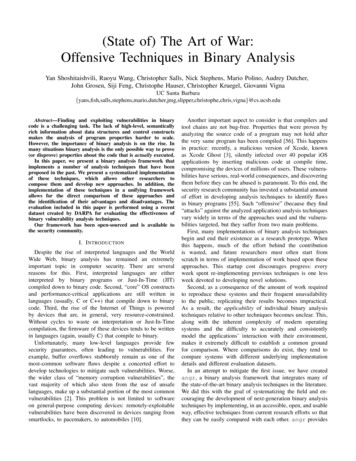 (State Of) The Art Of War: Offensive Techniques In Binary .