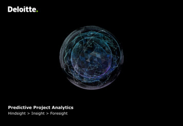 Predictive Project Analytics - Deloitte
